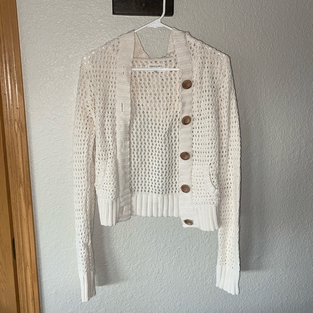 A&F button up sweater